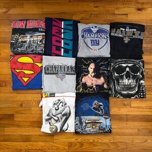 Vintage Graphic T Shirts Lot of 5 Mixed 80’s 90’s Y2K Used